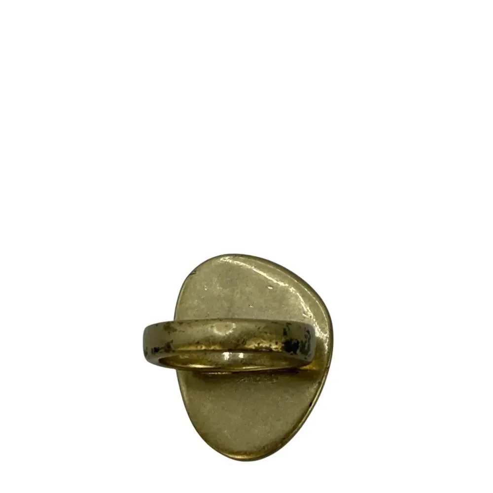 Kenneth Cole Green Stone Teardrop Ring with Gold-Tone Bezel size 8